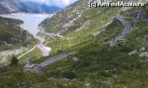 P10 [JUL-2014] Lacul Raterichsbodensee văzut dintr-un punct de belvedere aflat pe șoseaua ce urcă în Pasul Grimsel, munții Alpi, Elveția. 