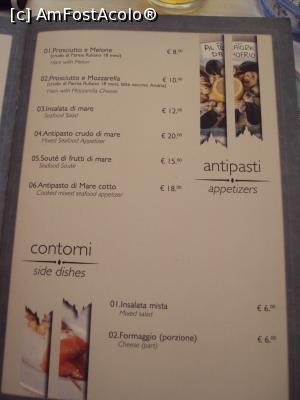 [P21] Pagina de meniu la Ristorante Al Pescatore da Onofrio din Bari.  » foto by Carmen Ion
 - 
<span class="allrVoted glyphicon glyphicon-heart hidden" id="av752911"></span>
<a class="m-l-10 hidden" id="sv752911" onclick="voting_Foto_DelVot(,752911,16616)" role="button">șterge vot <span class="glyphicon glyphicon-remove"></span></a>
<a id="v9752911" class=" c-red"  onclick="voting_Foto_SetVot(752911)" role="button"><span class="glyphicon glyphicon-heart-empty"></span> <b>LIKE</b> = Votează poza</a> <img class="hidden"  id="f752911W9" src="/imagini/loader.gif" border="0" /><span class="AjErrMes hidden" id="e752911ErM"></span>