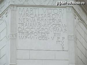 [P11] “Zeului Marte, razbunatorul” de către “Nerva Traian August, împărat şi cezar, învingătorul burilor si dacilor, fiul divinului Nerva, mare preot, pentru a XIII-a oară tribun, pentru a VI-a oară împărat, pentru a V-a oara consul, părintele patriei. ” » foto by irinad
 - 
<span class="allrVoted glyphicon glyphicon-heart hidden" id="av655767"></span>
<a class="m-l-10 hidden" id="sv655767" onclick="voting_Foto_DelVot(,655767,20825)" role="button">șterge vot <span class="glyphicon glyphicon-remove"></span></a>
<a id="v9655767" class=" c-red"  onclick="voting_Foto_SetVot(655767)" role="button"><span class="glyphicon glyphicon-heart-empty"></span> <b>LIKE</b> = Votează poza</a> <img class="hidden"  id="f655767W9" src="/imagini/loader.gif" border="0" /><span class="AjErrMes hidden" id="e655767ErM"></span>