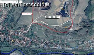 [P01] Harta Google Maps cu date completate de mine și care vă pot ajuta la orientarea în teren. În afară de cele trei obiective din Rezervația geologică, este localizat și castelul din Racoș. Este trasat conturul rezervației, iar scara vă poate ajuta la aprecierea distanțelor.  » foto by Lucien <span class="label label-default labelC_thin small">NEVOTABILĂ</span>