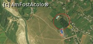 [P24] Poziția conacului și a parcului (cerc roșu) + biserica satului (cerc galben) - Joldești (jud. Botoșani) - prelucrare Internet.  » foto by tata123 🔱 <span class="label label-default labelC_thin small">NEVOTABILĂ</span>